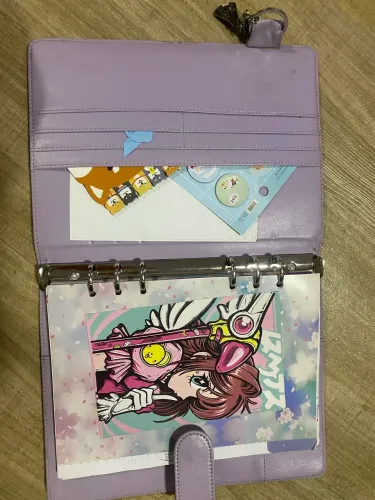 Fichário A5 Lilás com Divisórias Pasta Caderno