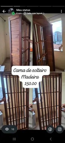 Cama de madeira