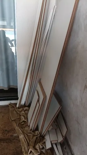 Chapas MDF branco artico trama