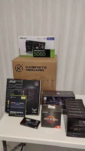 PC GAMER - RYZEN 5500, ASUS TUF A520-M, RTX 5060, 16GB RAM, 500GB SSD NVME