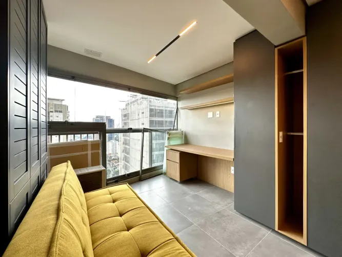 Apartamento studio mobiliado para alugar no Air Brooklin, pró. metrô, Berrini, Faria Lima,