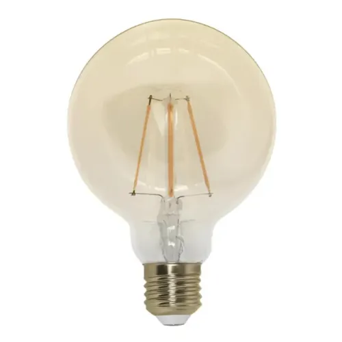 pix iluminação filamento g125 e27 4w 2400k led branco-quente