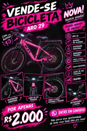 BICICLETA GTI ARO 29/MODIFICADA