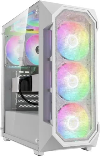 NOVO LACRADO Gabinete Gamdias Aura GC1 Elite Branco com 4 fans