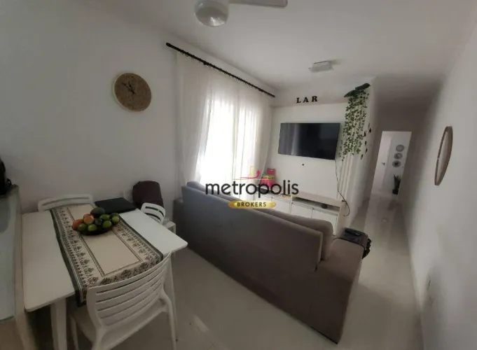 Apartamento com 2 dormitórios para alugar, 57 m² por R$ 2.890,00/mês - Utinga - Santo Andr