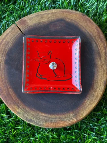 Incensário Gatinho - Vermelho I