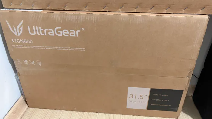 Monitor LG 31,5? ultragear 165hz UHD - na caixa