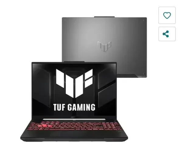 Notebook ASUS TUF Gamer A16 FA607NUQ NVIDIA RTX 4050 AMD Ryzen 7 8GB RAM 512GB SSD Linux 1