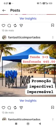 Tenda 3+3 sonfonada IMPERMEAVEL