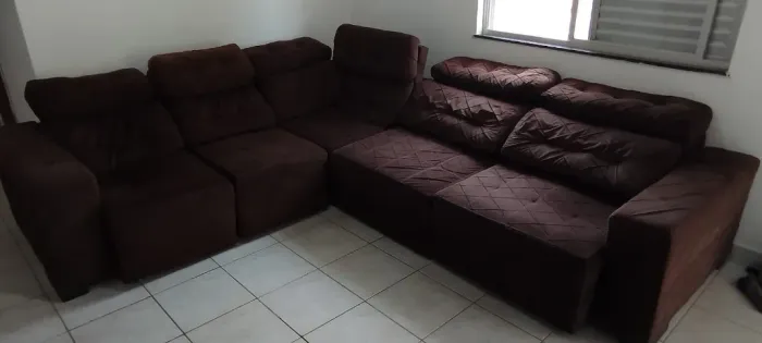 Sofá retrátil reclinável 