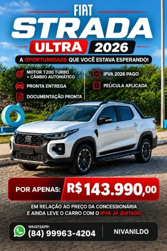 Fiat Strada Ultra 1.0 Flex Turbo CD Aut. 2026