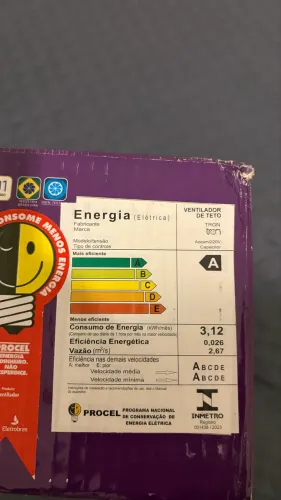 Ventilador teto 220v - Novo
