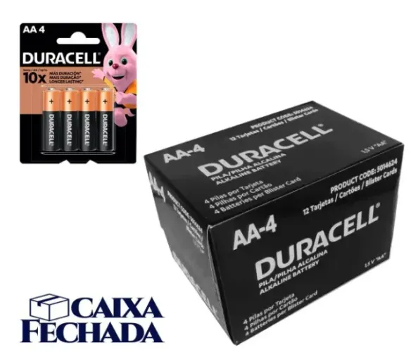 Pilhas Alcalina Duracell Caixa Fechada