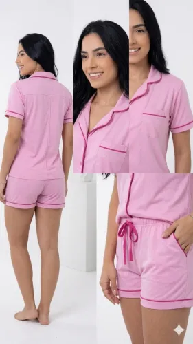 Pijama Americano Rosa 
