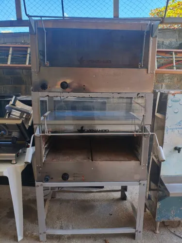 2 Fornos Industrial Venâncio Elétrico (Conjunto )220V Roma 90 Inox com Pedra Refratária