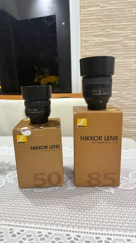 Lentes NIKON 50mm 1.4 e 85mm 1.8