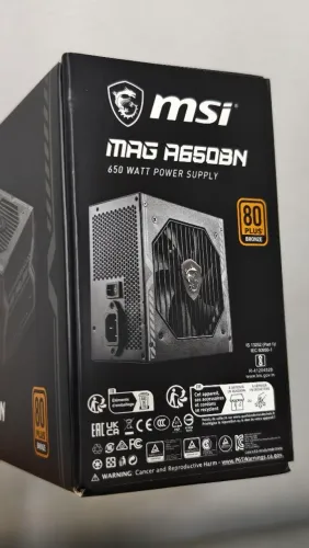 Fonte MSI MAG 650W 80 Plus PFC Ativo