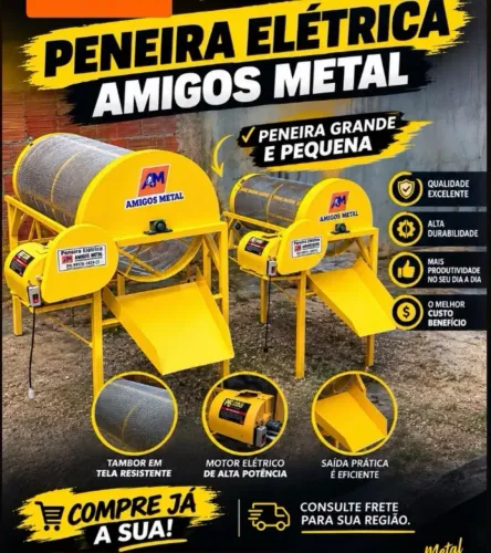 Peneiras elétrica grande e pequena