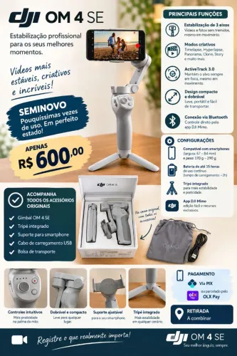 Gimbal/Estabilizador de celular Dji OM4 SE