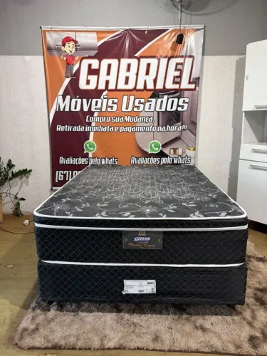 Cama Box casal colchao D33 em ótimo estado ((ENTREGO GRATIS))