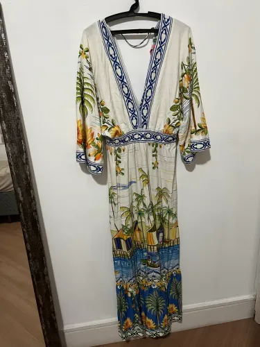 Vestido FARM Rio Amazônia ribeirinha pouco usado