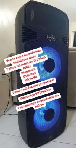 CAIXA DE SOM MULTILASER 3500 RMS