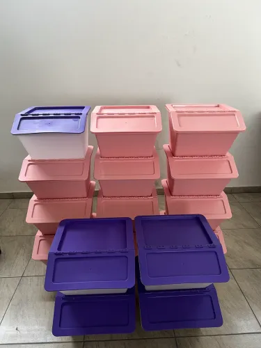 Caixas Organizadora Empilháveis 25L Cinquetti Com Tampa Frontal .