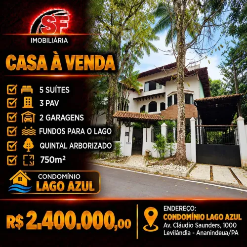 CASA DOS SONHOS A VENDA NO LAGO AZUL