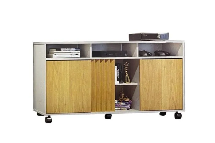 Rack Viena para TVs até 60? Off/Cinamomo - Frete Grátis - 10x S/ Juros - Receba Hoje