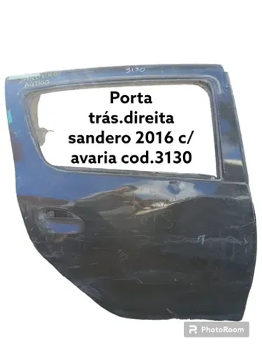 Porta traseira direita Renault sandero 2016 com avaria