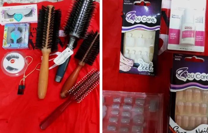 Kit Beleza: Escovas Profissionais Madeira e cerâmica, cílios e unhas postiços e aplicador
