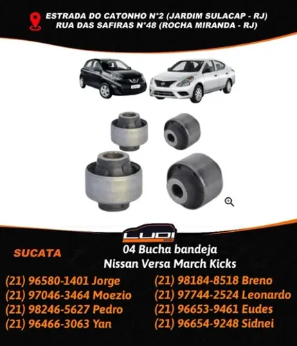 04 Bucha bandeja Nissan Versa March Kicks