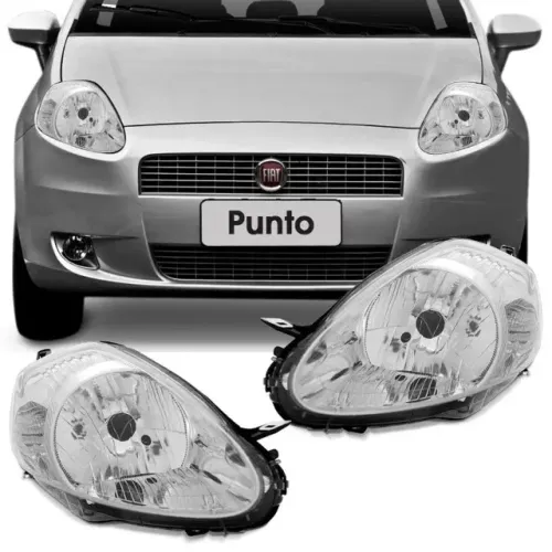Par Farol Principal Fiat Punto 2008 à 2012 - Cromado - Magneti IMM0312114