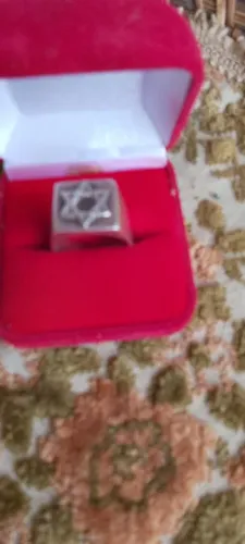 Anel masculino em prata 925 Estrela de Davi aro 21