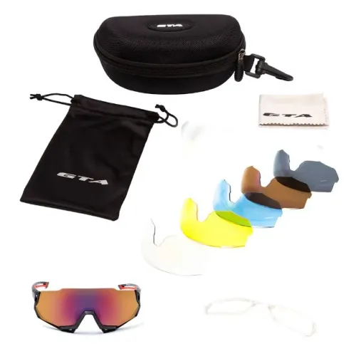 Óculos Ciclismo GTA Glider Polarizado 5 Lentes + Grau Proteção 400uv Bike 8865