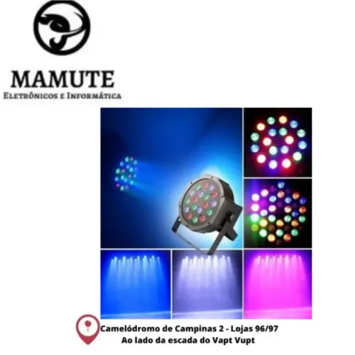 Canhão Refletor 18 Led Rgb Jogo De Luz Dj Festa Lk-184 LuaTek