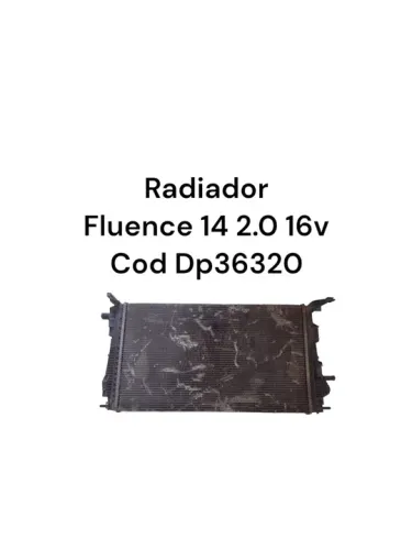 Radiador Fluence 14 2.0 16v Cod Dp36320