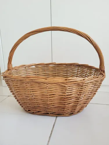 Cesta palha vime oval padeiro pic nic