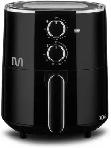 Fritadeira Air Fryer Multilaser CE198, 3,5L, 1500W, preto, 110V - (NOVO)