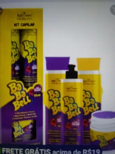 Kit capilar BABALU cheiro de uva 