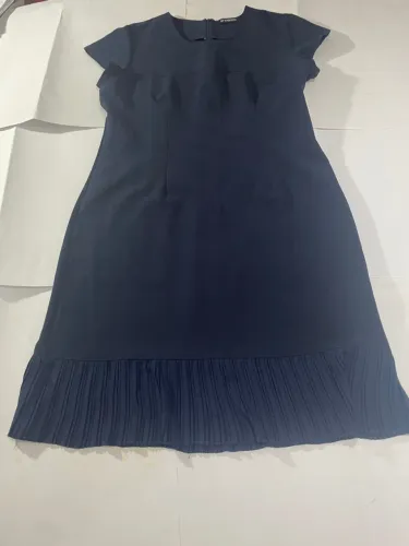 Vestido Azul Plissado