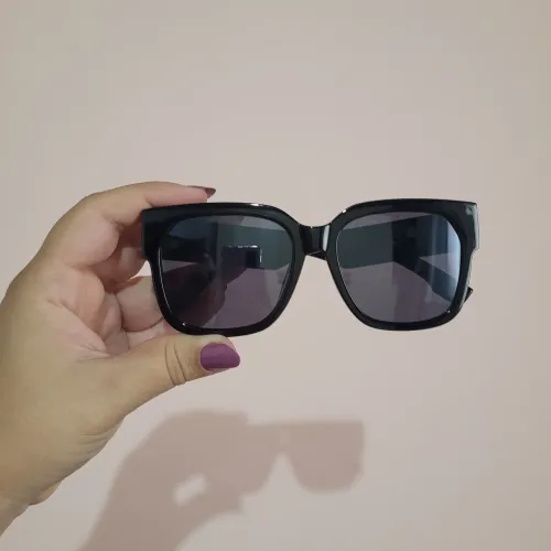 Óculos de sol feminino quadrado preto novo