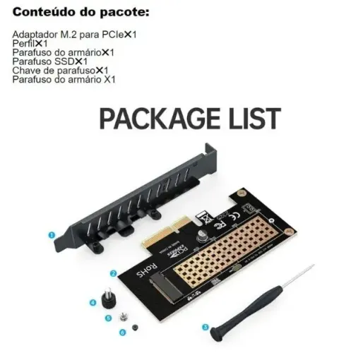 Adaptador Ssd Nvme M.2 Pci-e 4.0 Gen4 X, 64Gbps, X1, X4, x16