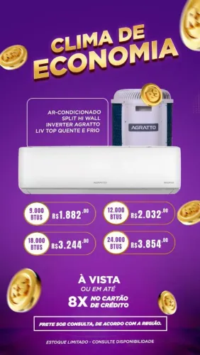 Ar SPLIT na caixa