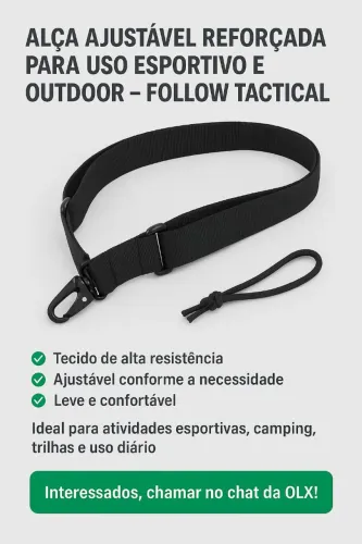 Alça ajustável reforçada para uso esportivo e outdoor