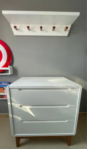 Cômoda + prateleira linha Bo - Cia do Movel