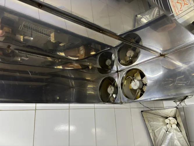 Coifa industrial de inox com motor