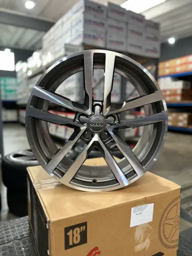 Jogo De Rodas Audi TT Grafite Diamantado Original 5x112 - 19x9 Offset 52 (Sn)