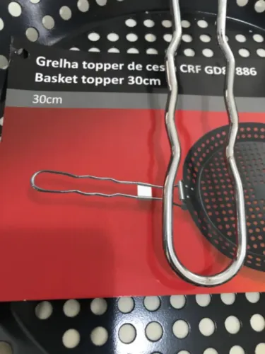 CHURRASCO GOURMET! Grelha Topper - Basket Topper Cesta 30cm NOVO - Legumes Peixes.