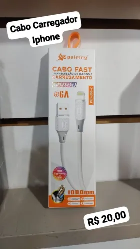 Cabo carregador iphone novo